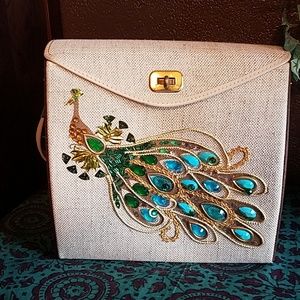 Peacock box purse